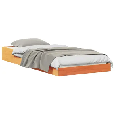 vidaXL Konstrukcija postelje Voskast rjav 100 x 200 cm