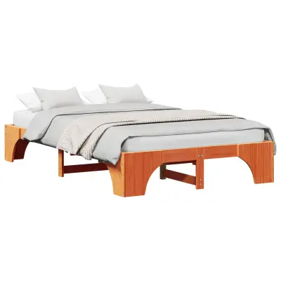 vidaXL Konstrukcija postelje Voskast rjav 120 x 200 cm