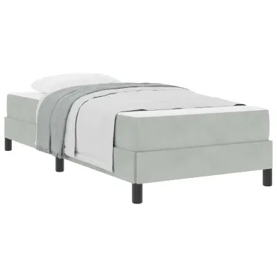 vidaXL Postelja z vzmetnico z vzmetnico Svetlo siva 80 x 200 cm blago