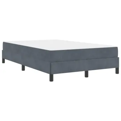 vidaXL Postelja z vzmetnico z vzmetnico Temno siva 120 x 190 cm blago