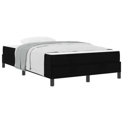 vidaXL Postelja z vzmetnico z vzmetnico Črna 120 x 190 cm blago