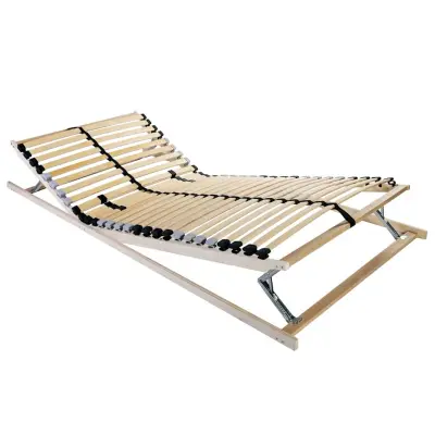 vidaXL Lamelni podstavek Rjava 70 x 190 cm Trda bukovina