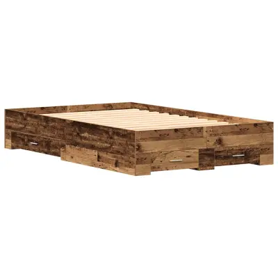 vidaXL Konstrukcija postelje Star les 120 x 190 cm Konstruiran les