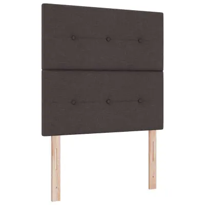 vidaXL Postelja z vzmetnico z vzmetnico Temno rjava 80 x 200 cm blago