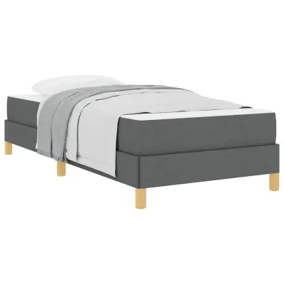 vidaXL Postelja z vzmetnico z vzmetnico Temno siva 100 x 200 cm blago