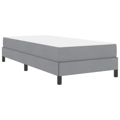 vidaXL Postelja z vzmetnico z vzmetnico Svetlo siva 90 x 190 cm blago