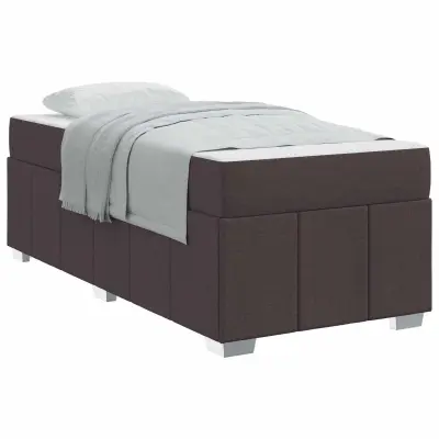 vidaXL Konstrukcija postelje Temno rjava 120 x 190 cm blago