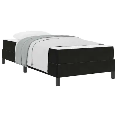 vidaXL Postelja z vzmetnico z vzmetnico Črna 100 x 200 cm blago
