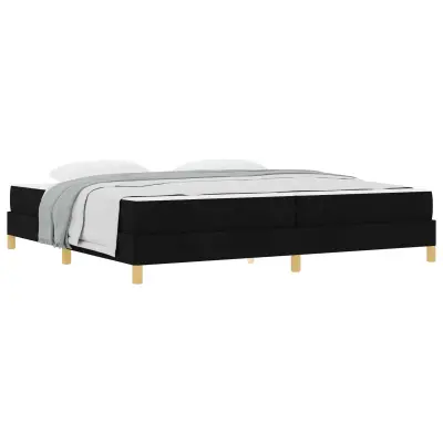 vidaXL Postelja z vzmetnico z vzmetnico Črna 200 x 200 cm blago