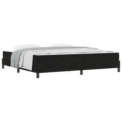 vidaXL Postelja z vzmetnico z vzmetnico Črna 200 x 200 cm blago