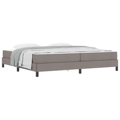 vidaXL Postelja z vzmetnico z vzmetnico Taupe 200 x 200 cm blago