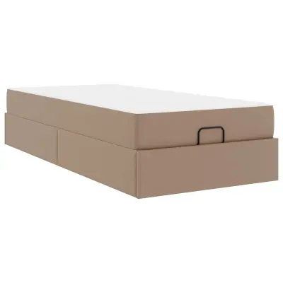 vidaXL Posteljni okvir z vzmetnico z vzmetnico 2 pcs Ten PVC