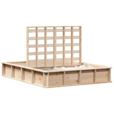 vidaXL Konstrukcija postelje Rjava 135 x 190 cm Masivno borovo les