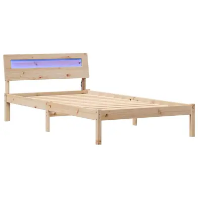 vidaXL Konstrukcija postelje Rjava 100 x 200 cm Masivno borovo les