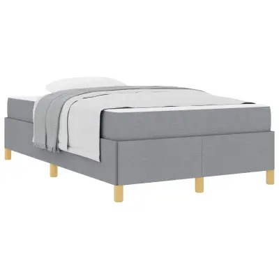 vidaXL Konstrukcija postelje Svetlo siva 120 x 190 cm blago