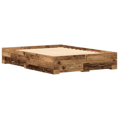 vidaXL Konstrukcija postelje Star les 140 x 200 cm Konstruiran les