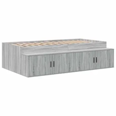 vidaXL Konstrukcija postelje Siva Sonoma 80 x 200 cm Konstruiran les