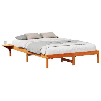 vidaXL Konstrukcija postelje Voskast rjav 140 x 200 cm