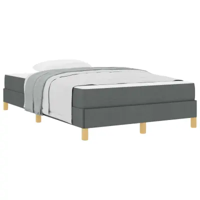 vidaXL Postelja z vzmetnico z vzmetnico Temno siva 120 x 190 cm blago