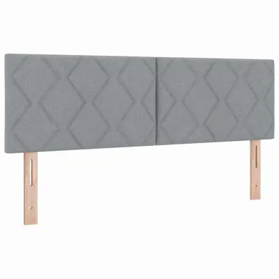 vidaXL Postelja z vzmetnico z vzmetnico Svetlo siva 140 x 200 cm blago