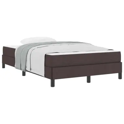 vidaXL Postelja z vzmetnico z vzmetnico Temno rjava 120 x 190 cm blago