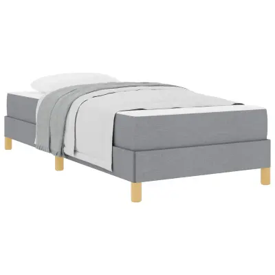 vidaXL Postelja z vzmetnico z vzmetnico Svetlo siva 90 x 190 cm blago