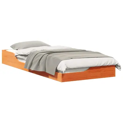 vidaXL Konstrukcija postelje Voskast rjav 100 x 210 cm