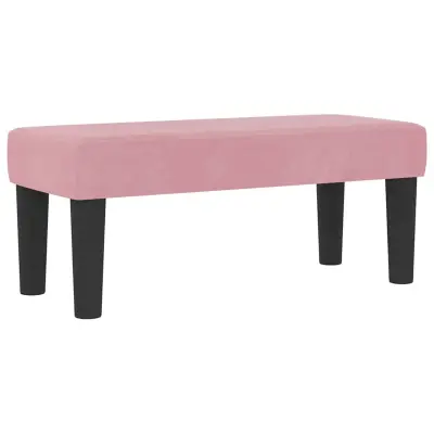 vidaXL Postelja z vzmetnico z vzmetnico Roza 80 x 200 cm Žamet