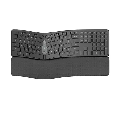 Ergonomska tipkovnica Bluetooth 2.4G brezžična, polnilna - tihe tipke