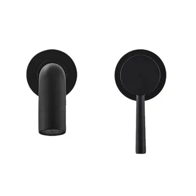 Kopalniška pipa, mat črna površina, stenska pipa, mat črna