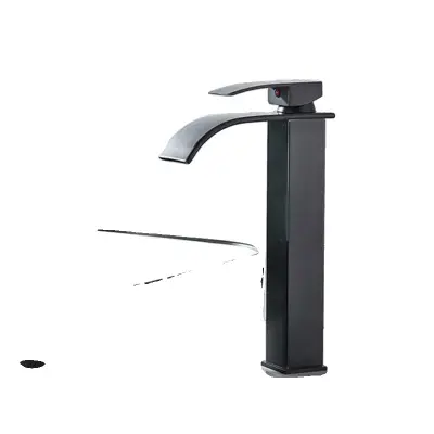 Kopalniška pipa, enoročna zasnova, mešalnik tople in hladne vode, Blac