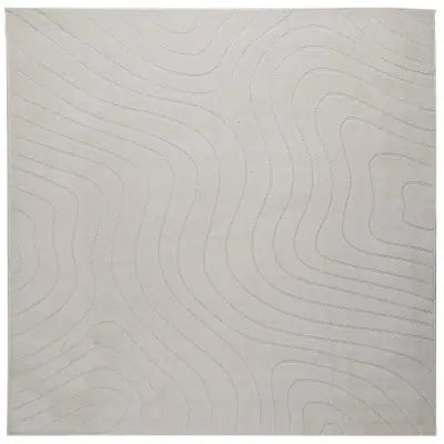 vidaXL Preproge za površine Kvadrat krema 200 x 200 cm