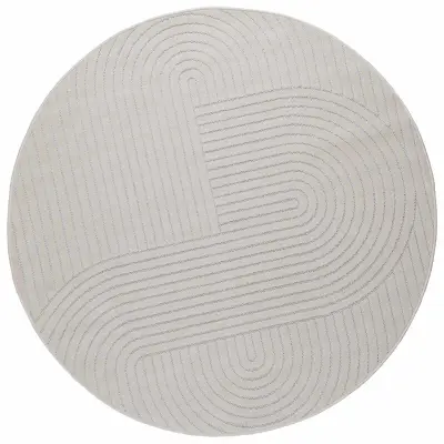 vidaXL Preproge za površine Okrogla krema Ø 120 CM