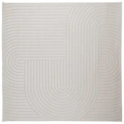 vidaXL Preproge za površine Kvadrat krema 120 x 120 cm