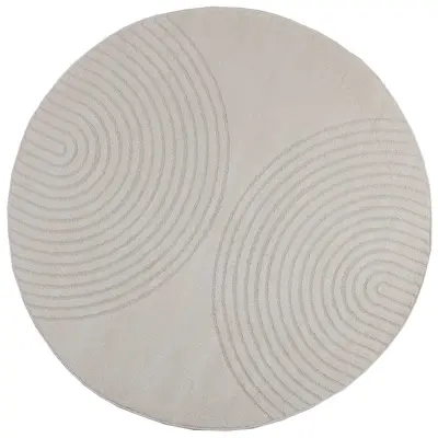 vidaXL Preproge za površine Okrogla krema Ø 200 CM