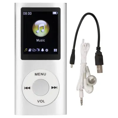 Bluetooth MP3 predvajalnik - prenosni MP4 predvajalnik z vstavitvijo kartice - srebrno siv - Bluetooth gostitelj + 32 GB