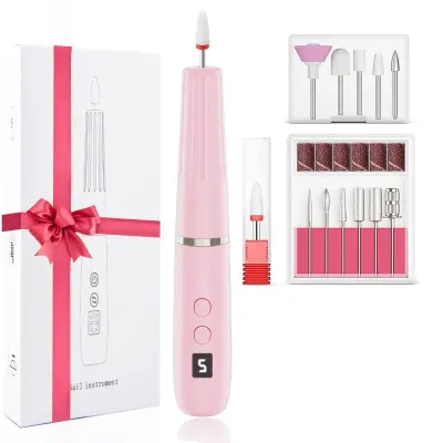 Prenosni lakirnik za nohte, lakirnik za nohte z dolgo življenjsko dobo baterije, profesionalni lakirnik za nohte, polnilen- roza