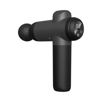 Masažer za sprostitev mišic Fascia Gun - Prenosna domača masažna pištola - Večnamenska polnilna pištola za fascio - Črna/siva z 8 masažnimi g