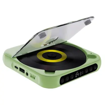 Prenosni mini CD predvajalnik - Walkman zvočnik - Naprava za pregled zgodnjega izobraževanja angleščine za učence  - Jabolčno zelen