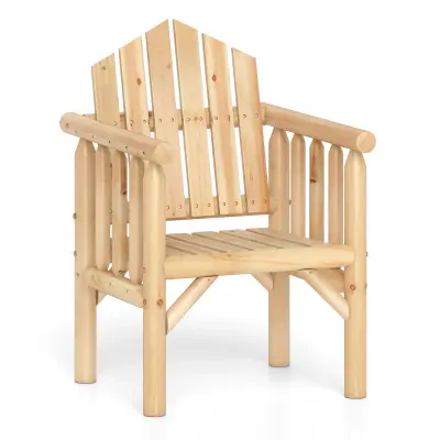 Leseni vrtni stol z nasloni za roke Vrtni fotelj