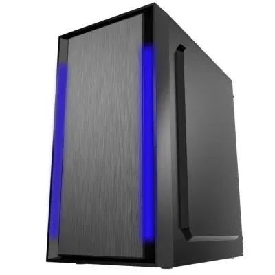 FORNAX-960B akrilno steklo microATX 3 x 12 cm modri LED 2x USB 3.0 Gaming računalniško ohišje