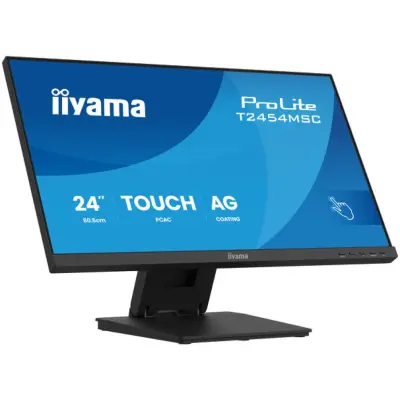 Monitor touch Iiyama 60,5 cm (23,8") T2454MSC-B3AG 1920x1080 POS 75Hz IPS 4ms HDMI DisplayPort 2xUSB3.2 Nagib Zvočniki ProLite interaktivni