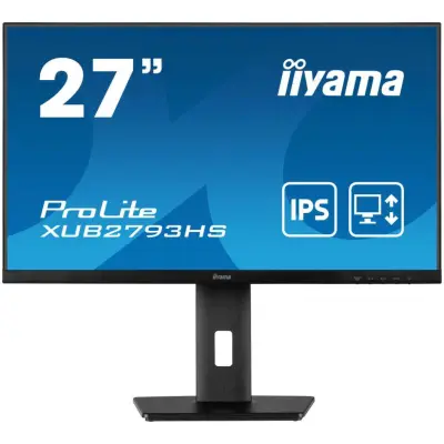 Monitor Iiyama 68,6 cm (27,0") XUB2793HS-B7 1920x1080 100Hz IPS 1ms HDMI DisplayPort Pivot Zvočniki  sRGB96% ProLite