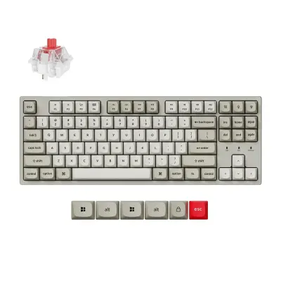 Keychron C1 Pro 8K QMK Žična Mehanska Tipkovnica po meri / RGB Led / Super Red / C1PX-M1