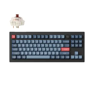 Keychron V3 Max QMK/VIA Wireless Custom Mechanical Keyboard, BT / 2.4GHz, Brown, US Layout, V3M-D3