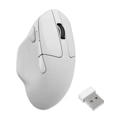 Keychron M7 Brezžična Miška / PixArt 3950 / 8000 Hz / 2.4GHz / BT / Bela / M7-A24