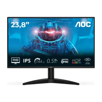 Monitor AOC 60,5 cm (23,8") 24B36X 1920x1080 144Hz IPS 0,5ms HDMI DisplayPort  3H DCI-P3-95,8% AdaptiveSync HDR10 BasicLine