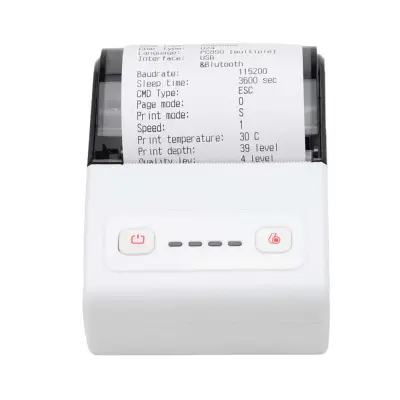 58mm USB+Bluetooth Termalni Tiskalnik Potrdil za POS, Kuhinjo in Mobilno Tiskanje White+Grey
