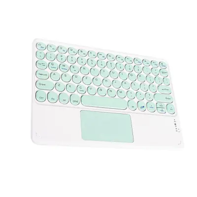 Bluetooth tipkovnica z okroglimi tipkami in sledilno ploščico - Združljiva z iPad, tablicami Green