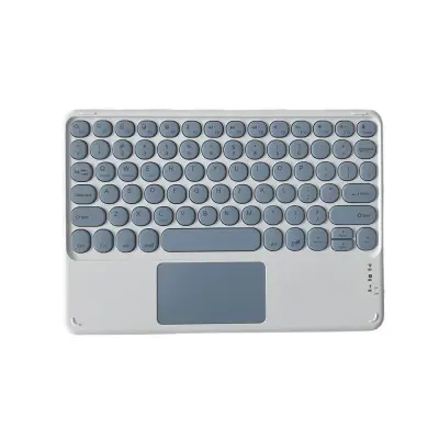 Bluetooth tipkovnica z okroglimi tipkami in sledilno ploščico - Združljiva z iPad, tablicami Blue
